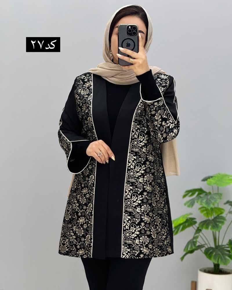مانتو کتی گلبانو عیدانه سایز ۴۲ تا ۵۰ طبق دورسینه توضیحات