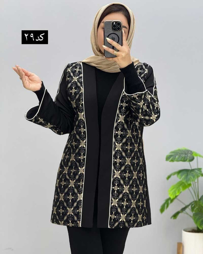 مانتو کتی طرح گل عیدانه سایز ۴۲ تا ۵۰ طبق توضیحات دورسینه