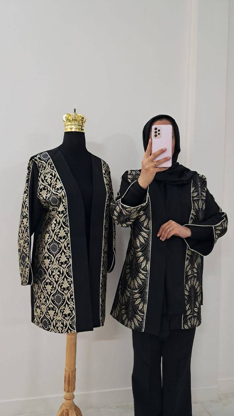 کت مزونی طرح برگ عیدانه سایز ۴۲ تا ۴۸