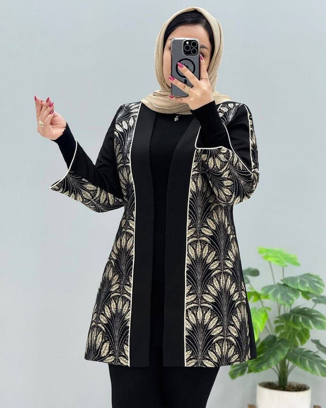 کت مزونی طرح برگ عیدانه سایز ۴۲ تا ۴۸