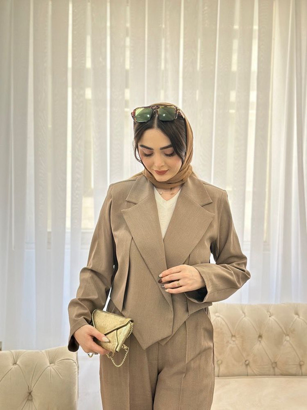 کت وشلوار هرمس پارچه بزیاق سایز ۳۶ تا ۴۴