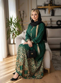 پیراهن ماکسی پلنگی مجلسی سایز ۳۸ تا ۴۸