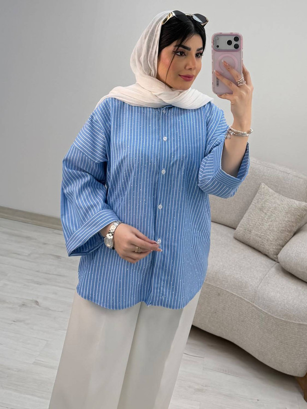 شومیز راه نگینی سایز ۳۸ تا ۴۶