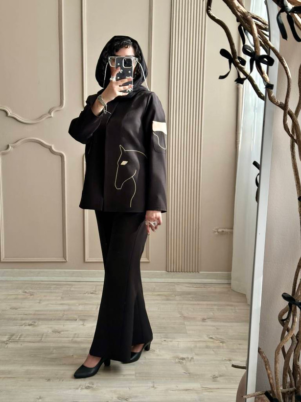 کت شلوار گلدوزی مدل الینا سایز ۳۸ تا ۵۰