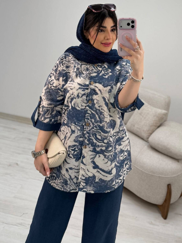 شومیز شلوار آبرنگی سایز ۳۸ تا ۴۶ طبق توضیحات