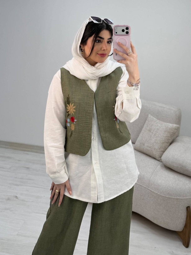 جلیقه شلوار صوفیا شمیم سایز ۳۸ تا ۴۶