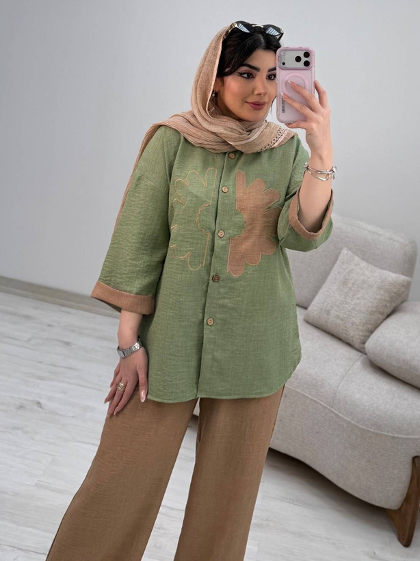 شومیز شلوار آفتاب شانتون سایز ۳۸ تا ۴۸
