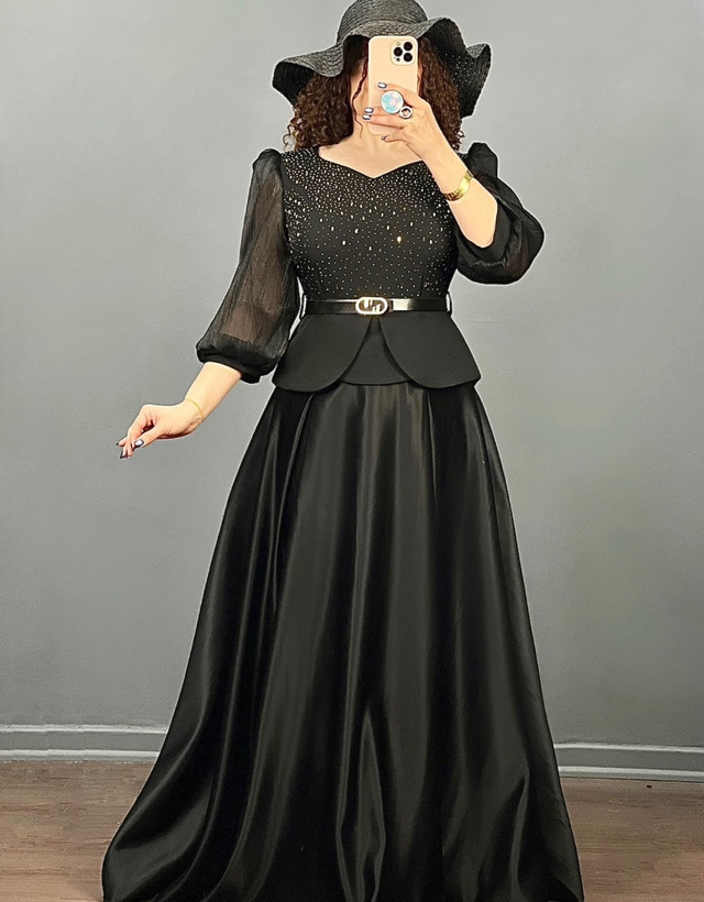 کت آستین ارگانزا نگین خطی طبق غیر تنخور سایز ۳۶ تا ۴۸