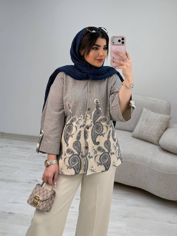 شومیز لنین بته جقه سایز ۳۸ تا ۴۶