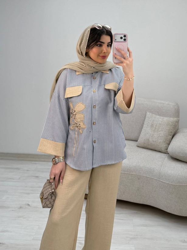شومیز شلوار شاپرک سایز ۳۸ تا ۴۶