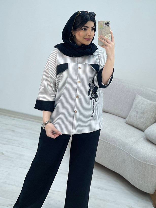 شومیز شلوار شاپرک سایز ۳۸ تا ۴۶