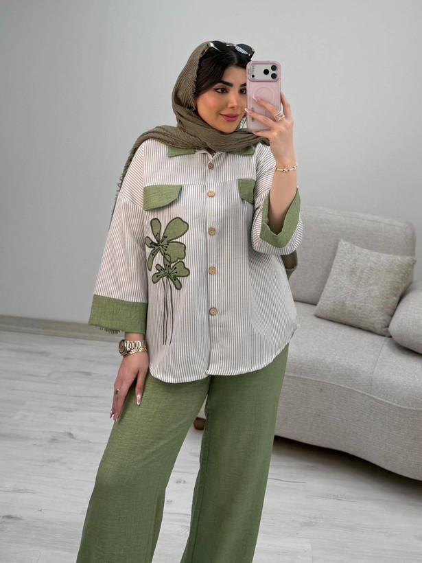 شومیز شلوار شاپرک سایز ۳۸ تا ۴۶