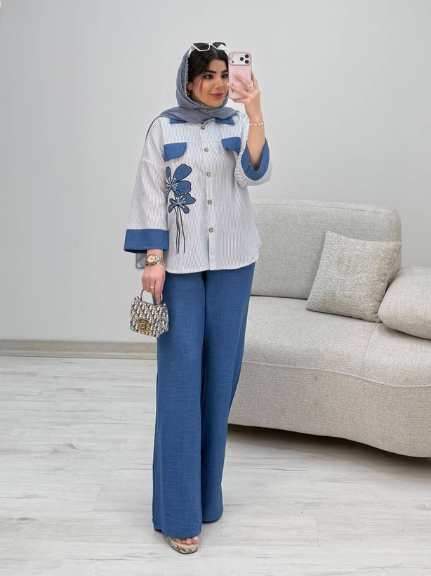 شومیز شلوار شاپرک سایز ۳۸ تا ۴۶