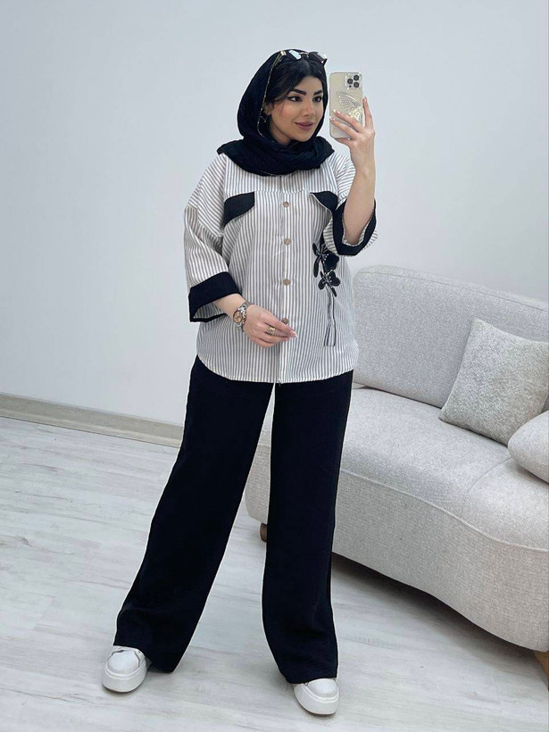 شومیز شلوار شاپرک سایز ۳۸ تا ۴۶