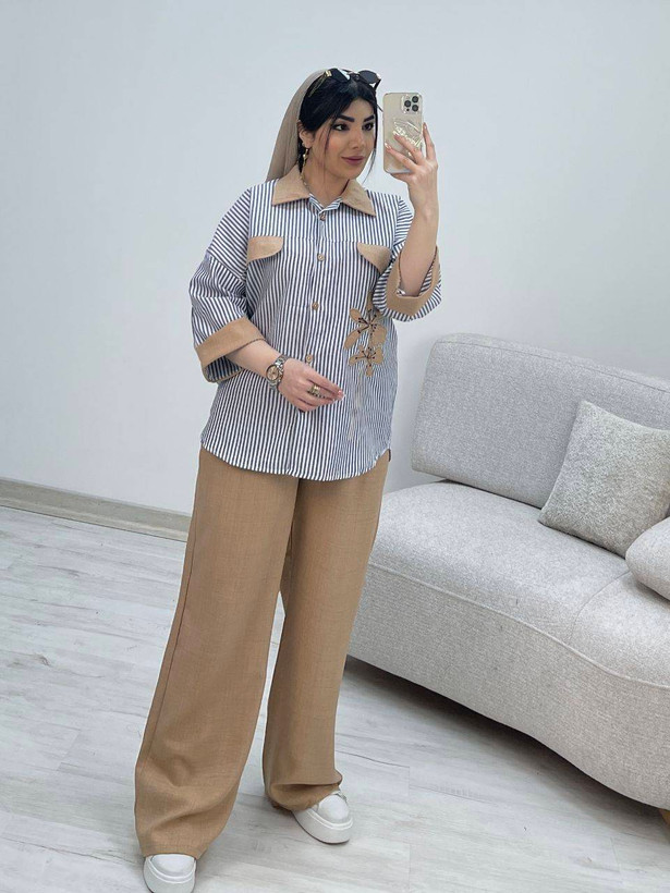 شومیز شلوار شاپرک سایز ۳۸ تا ۴۶