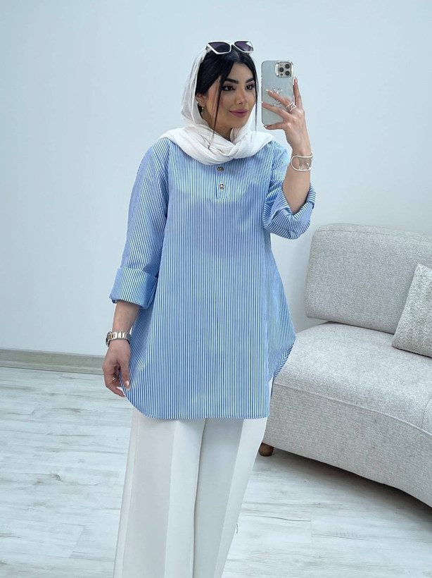 شومیز مانتویی مینا سایز ۳۸ تا ۵۲