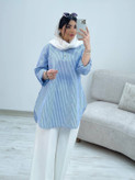 شومیز مانتویی مینا سایز ۳۸ تا ۵۲