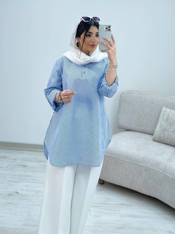 شومیز مانتویی مینا سایز ۳۸ تا ۵۲