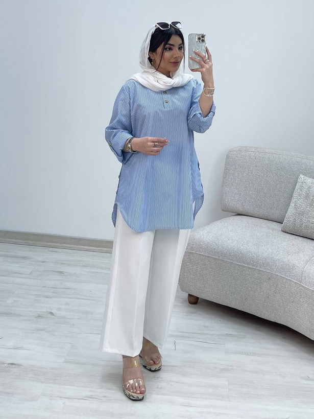 شومیز مانتویی مینا سایز ۳۸ تا ۵۲