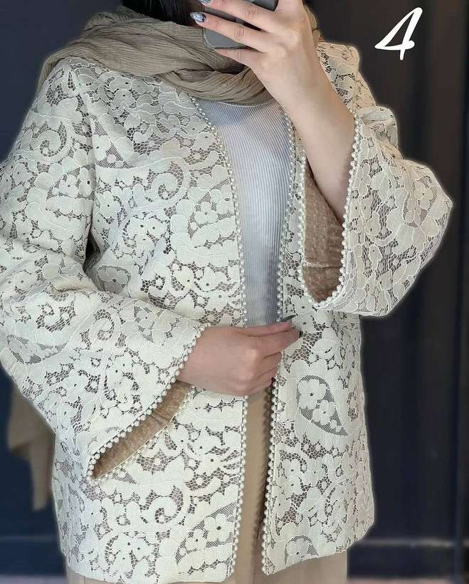 کت وشلوار مجلسی گندم سایز 36تا48 طرح دانتل کت رندوم ارساله