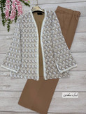 کت وشلوار مجلسی گندم سایز 36تا48 طرح دانتل کت رندوم ارساله