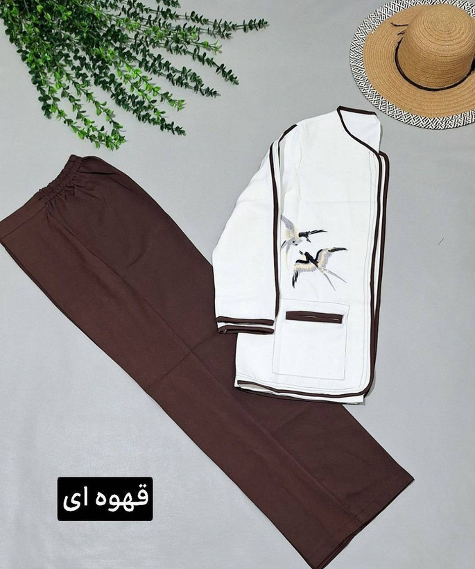 کت وشلوار گلدوزی پرستو سایز 38تا48