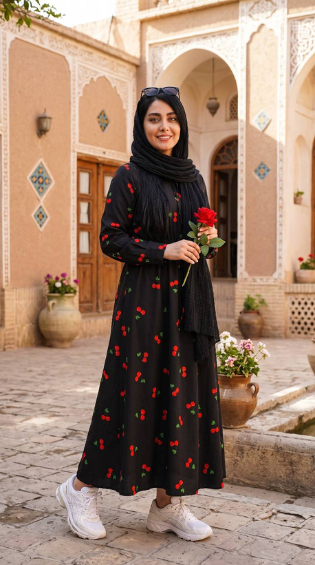 پیراهن یقه چین شیدا سایز ۳۸ تا ۴۸ و ۵۰ریز طبق دورسینه