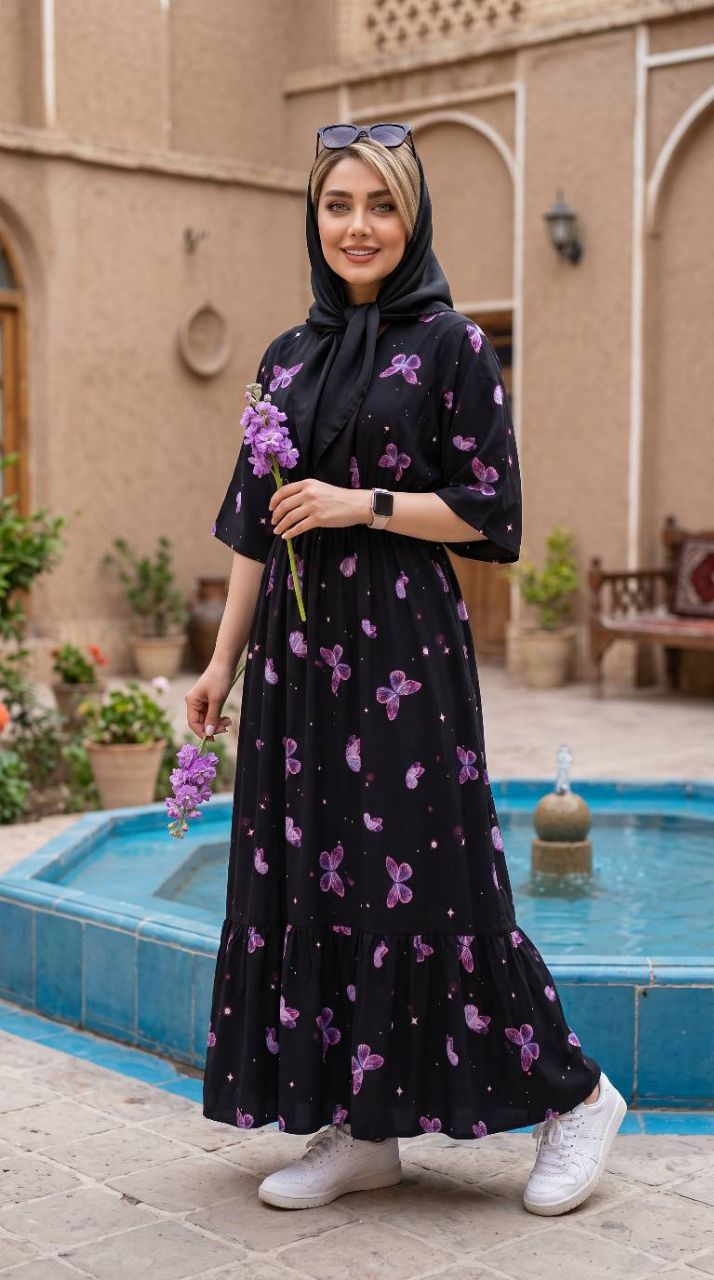 پیراهن کیمونو سوپر کلوش سایز ۳۸ تا ۴۸