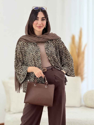 شومیز پلنگی ژاکارد سایز ۳۸ تا ۵۰ طبق دورسینه چک شود