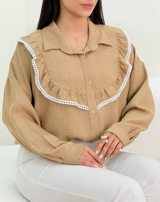 شومیز یقه چین سایز ۳۸ تا ۴۸ طبق دورسینه چک شود