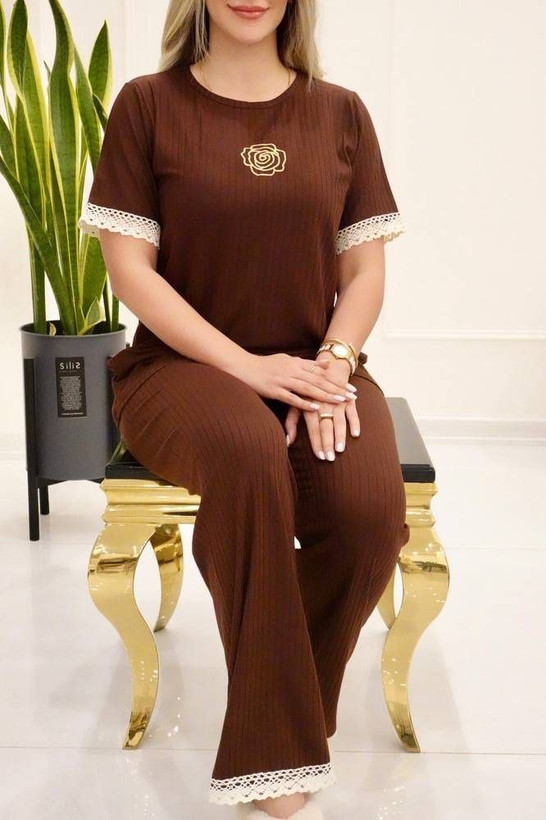 ست گیپور گلدوزی رز سایز ۳۸ تا ۴۸ طبق توضیحات