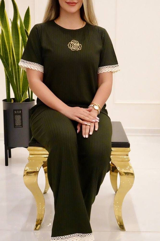 ست گیپور گلدوزی رز سایز ۳۸ تا ۴۸ طبق توضیحات