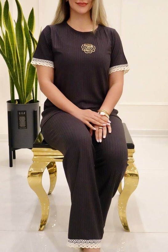 ست گیپور گلدوزی رز سایز ۳۸ تا ۴۸ طبق توضیحات