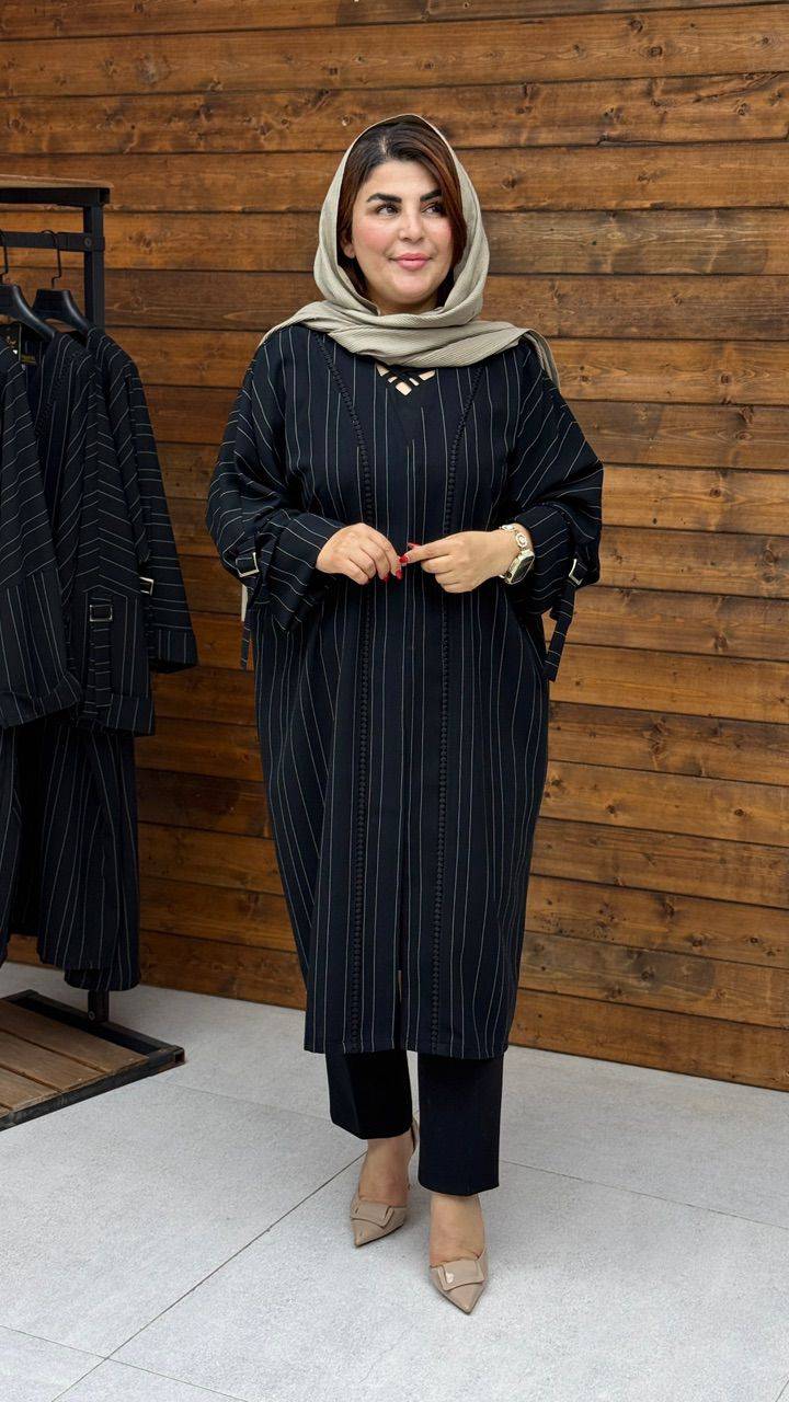 مانتو تندیس کرپ دیپلمات سایز۴۸ تا ۵۸ طبق توضیحات دورسینه