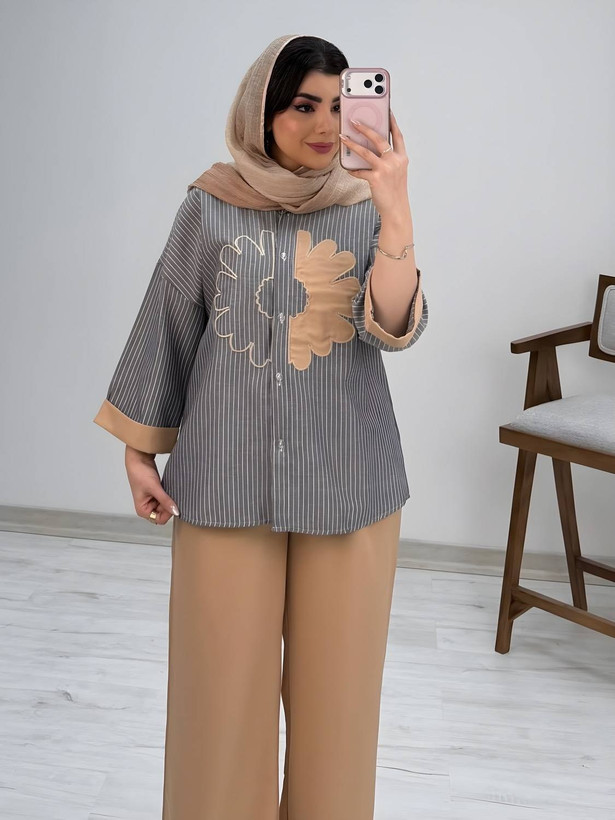 شومیزشلوار الیکا سایز ۳۸ تا ۴۶ طبق توضیحات سایز