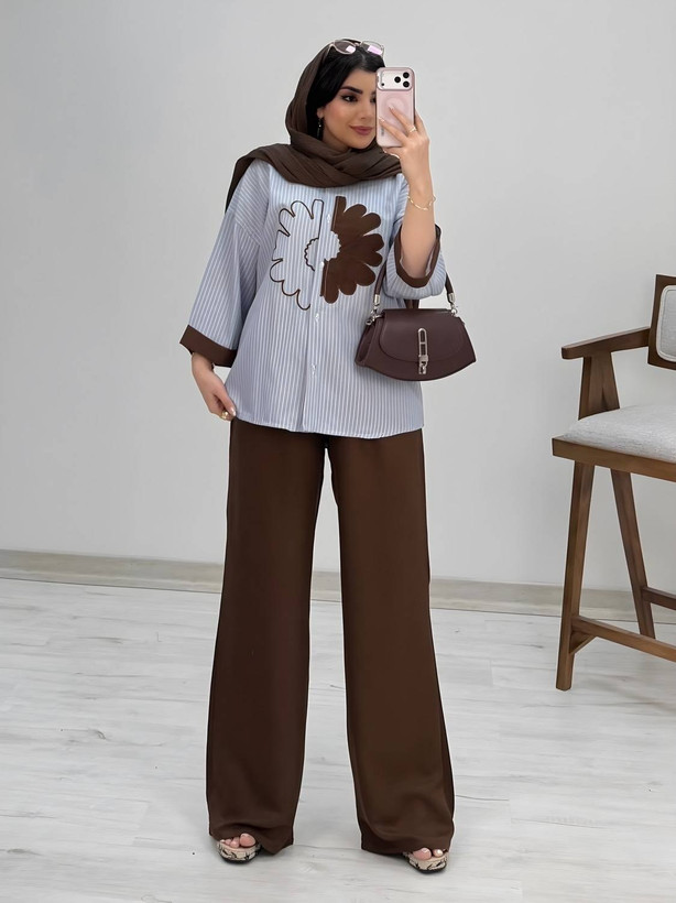 شومیزشلوار الیکا سایز ۳۸ تا ۴۶ طبق توضیحات سایز