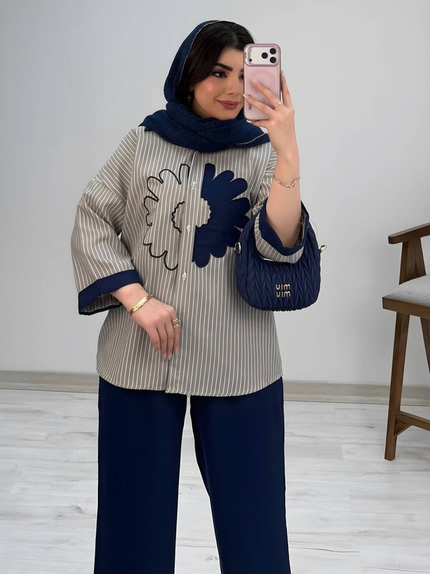 شومیزشلوار الیکا سایز ۳۸ تا ۴۶ طبق توضیحات سایز