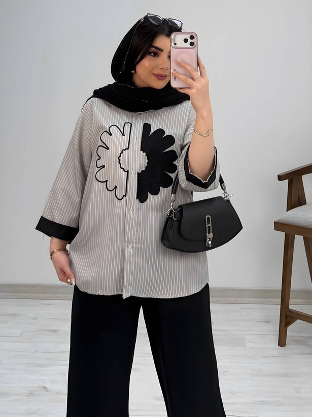 شومیزشلوار الیکا سایز ۳۸ تا ۴۶ طبق توضیحات سایز