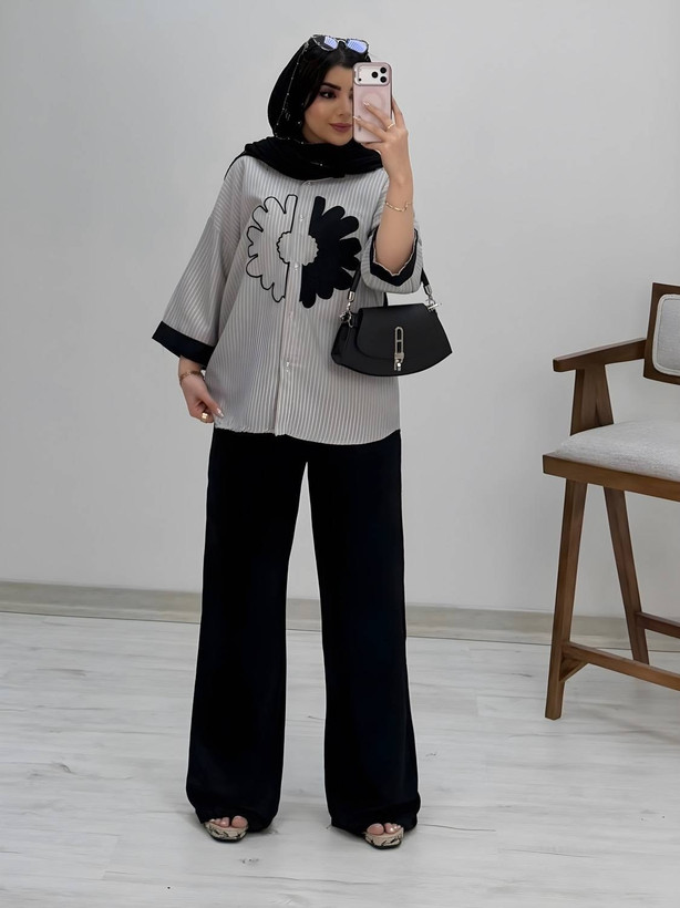 شومیزشلوار الیکا سایز ۳۸ تا ۴۶ طبق توضیحات سایز