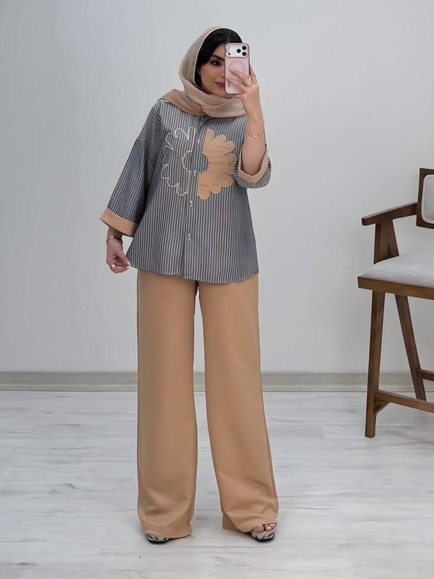 شومیزشلوار الیکا سایز ۳۸ تا ۴۶ طبق توضیحات سایز