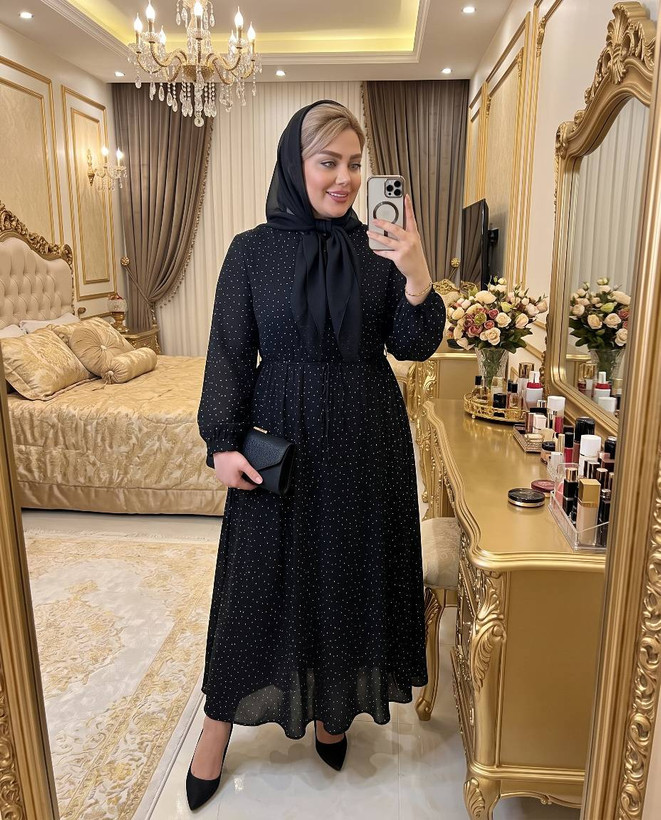 پیراهن قواره بزرگ خاتون سایز ۴۸ تا ۵۲و ۵۴ طبق دورسینه تا ۱۳۰