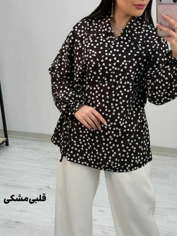 شومیز یقه انگلیسی شادی سایز ۳۸ تا ۴۶