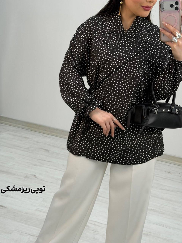شومیز یقه انگلیسی شادی سایز ۳۸ تا ۴۶