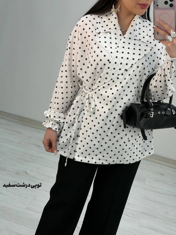 شومیز یقه انگلیسی شادی سایز ۳۸ تا ۴۶