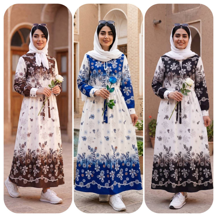 پیراهن روزمره ماهدخت سایز ۳۸ تا ۴۸ و ۵۰ ریز طبق توضیحات